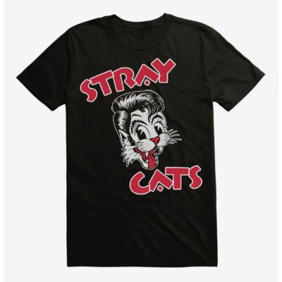 Stray Cats Cat Head Logo T-Shirt