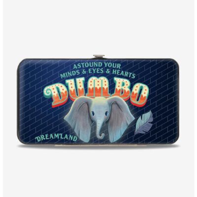 Disney Dumbo Face Feather Astound Your Mind Eyes Hearts Circus Sign Hinged Wallet