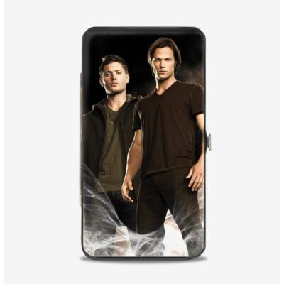 Supernatural Dean Sam Standing Pose Join The Hunt Hinged Wallet