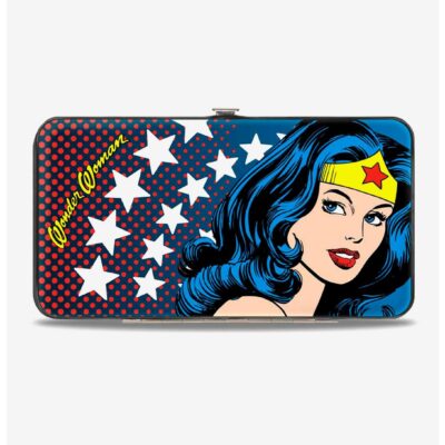 DC Comics Wonder Woman Stars Hinged Wallet