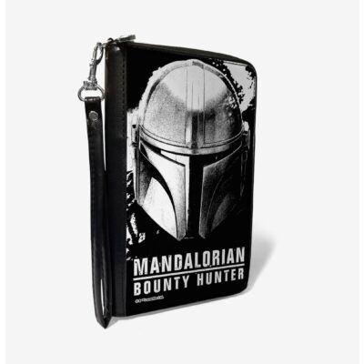 Star Wars The Mandalorian Helmet Bounty Hunter Logo Zip Around Rectangle Wallet