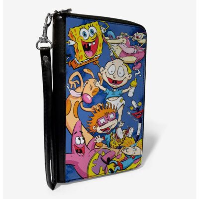 Nickelodeon 90s Character Mash Up Zip Around Wallet