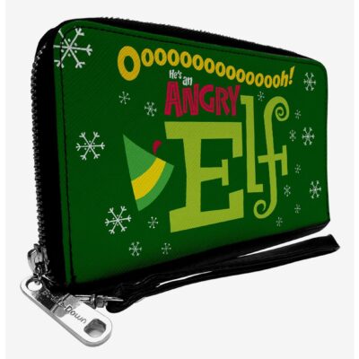 Elf Oh Hes An Angry Elf Zip Around Wallet