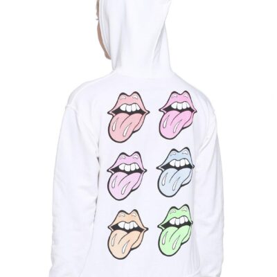 The Rolling Stones Pastel Tongue Logo Girls Hoodie