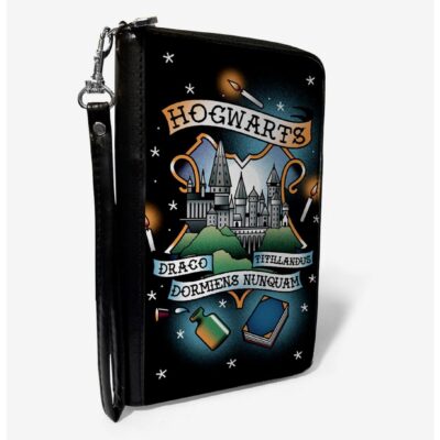 Harry Potter Hogwarts Motto Tattoo Zip Around Wallet