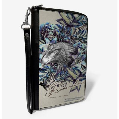 Harry Potter Ravenclaw Floral Sketch Zip Around Wallet