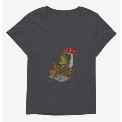 Cottagecore Froggy Tea Time Foggy Tea Time Girls T-Shirt Plus Size