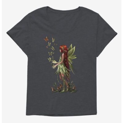 Fairies By Trick Sweet Green Fairy Girls T-Shirt Plus Size