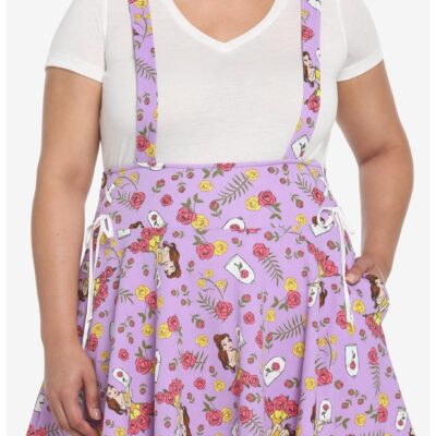 Disney Beauty And The Beast Roses Suspender Skirt Plus Size