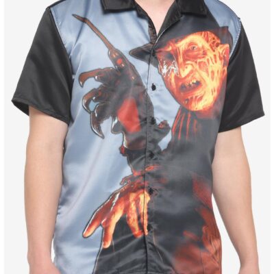 Freddy Vs. Jason Freddy Sublimated Woven Button-Up