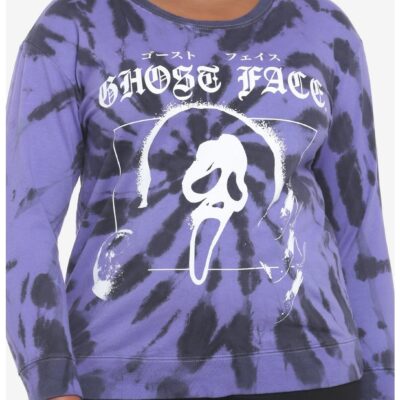 Scream Ghost Face Tie-Dye Girls Sweatshirt Plus Size