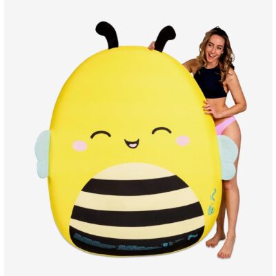 Squishmallows Sunny The Bee Fabric Covered Pool Float