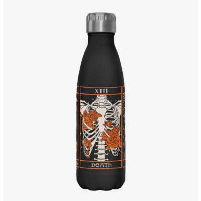 Spooky Skeleton Tarot Set Stainless Steel Water Bottle