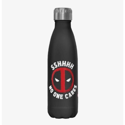 Marvel Deadpool No One Cares Stainless Steel Water Bottle