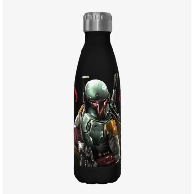 Star Wars Mandalorian Warrior Black Stainless Steel Water Bottle