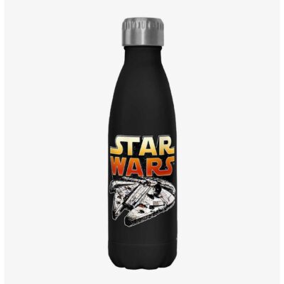 Star Wars The Falcon Black Stainless Steel Water Bottle