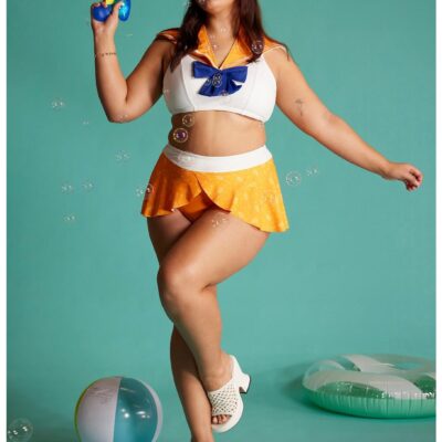 Sailor Moon Sailor Venus Cosplay Skirted Swim Bottoms Plus Size