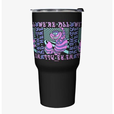 Disney Alice in Wonderland Cheshire Mad Here Trip Travel Mug