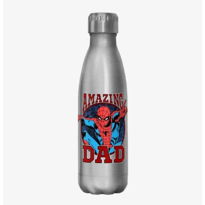 Marvel Spider-Man Amazing Dad Stainless Steel Water Bottle