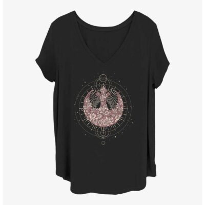 Star Wars Celestial Rose Rebel Girls T-Shirt Plus Size