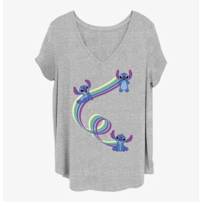 Disney Lilo & Stitch Ribbon Stitches Girls T-Shirt Plus Size