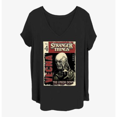 Stranger Things Vecna Pulp Comic Girls T-Shirt Plus Size