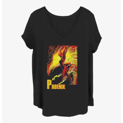 Marvel X-Men Dark Phoenix Fire Burn Girls T-Shirt Plus Size