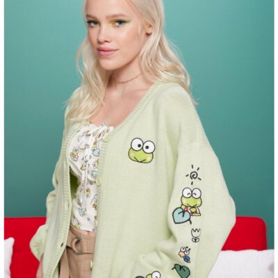 Keroppi Embroidered Skimmer Girls Cardigan