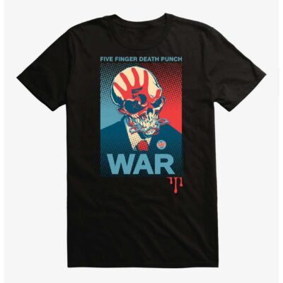 Fiver Finger Death Punch Knucklehead War Poster T-Shirt