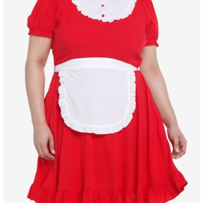 Sweet Society Red Apron Dress Plus Size