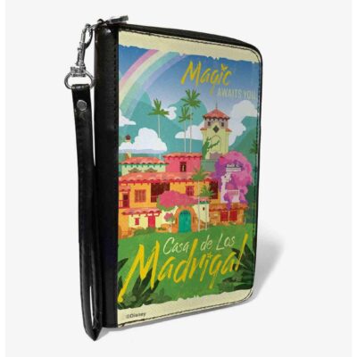 Disney Encanto Magic Awaits You Casa de las Madrigal Village Scene Zip Around Wallet