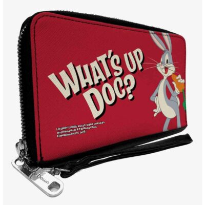 Looney Tunes Bugs Bunny Whats Up Doc Carrot Pose Zip Around Wallet