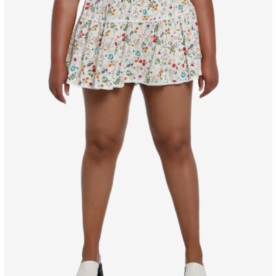 Disney Winnie The Pooh Lace Trim Floral Skort Plus Size