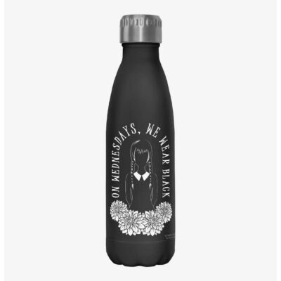 Wednesday We Wear Black Water Bottle