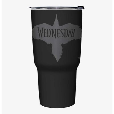 Wednesday Nevermore Raven Travel Mug