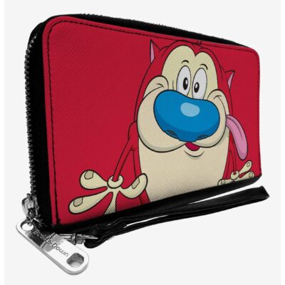 The Ren And Stimpy Show Stimpy Smiling Pose Close Up Zip Around Wallet