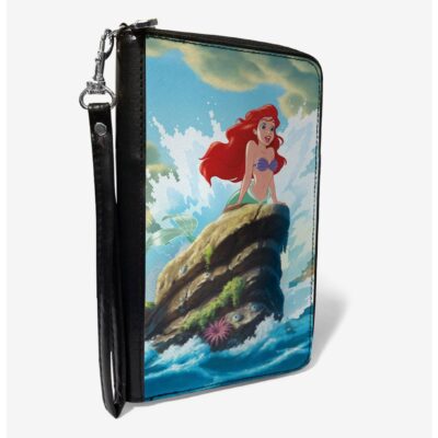 Disney The Little Mermaid Ariel Splash Rock Pose Zip Around Wallet