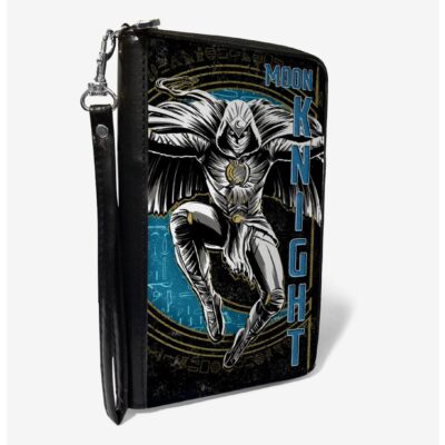 Marvel Moon Knight Jumping Action Pose Zip Around Wallet