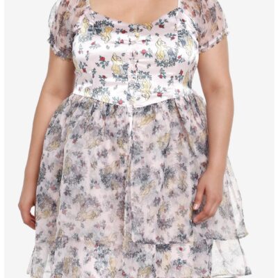 Disney Sleeping Beauty Aurora Floral Tiered Dress Plus Size