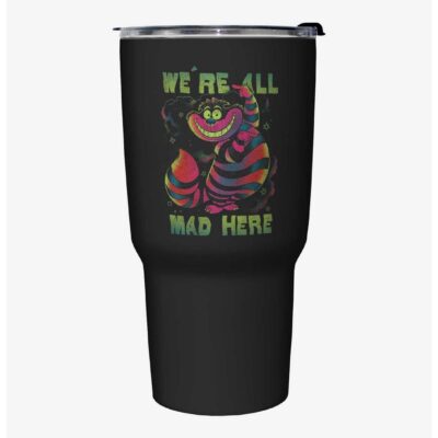 Disney Alice In Wonderland Cheshire We’re All Mad Here Travel Mug