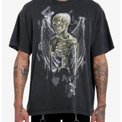 Winged Skeleton Oversized T-Shirt