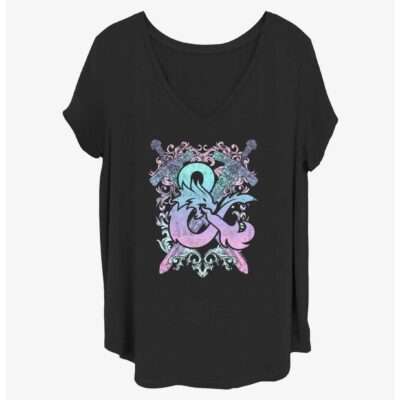 Dungeons & Dragons Pastel Crossed Swords Logo Girls T-Shirt Plus Size