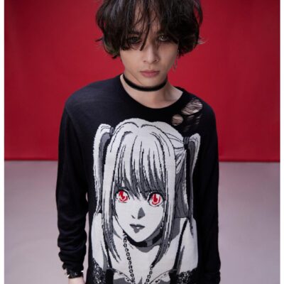 Death Note Misa Distressed Knit Sweater