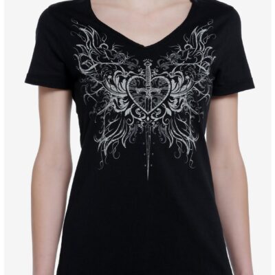 Cosmic Aura Dagger Heart Girls Top