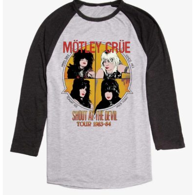 Motley Crue Shout At The Devil Tour 1983-84 Raglan T-Shirt