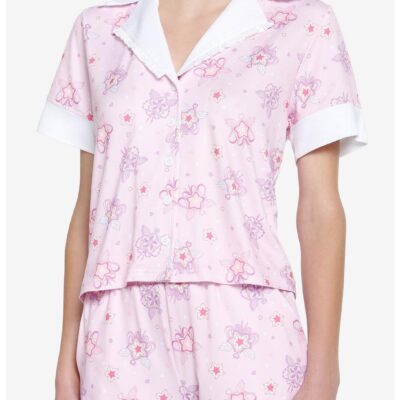 Kawaii Sakura Bunny Ears Girls Button-Up Lounge Top