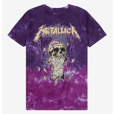 Metallica One Tie-Dye Boyfriend Fit Girls T-Shirt