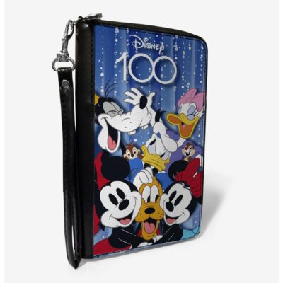 Disney100 Mickey and Friends Photo Booth Pose Blues Zip Around Wallet