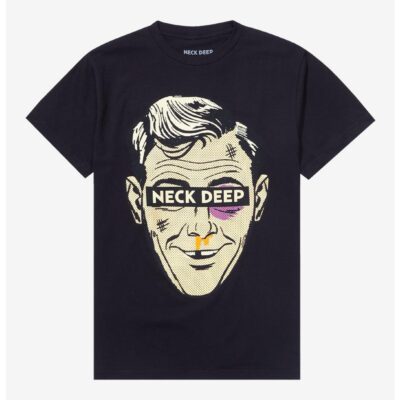 Neck Deep Rain In July Album Art Boyfriend Fit Girls T-Shirt