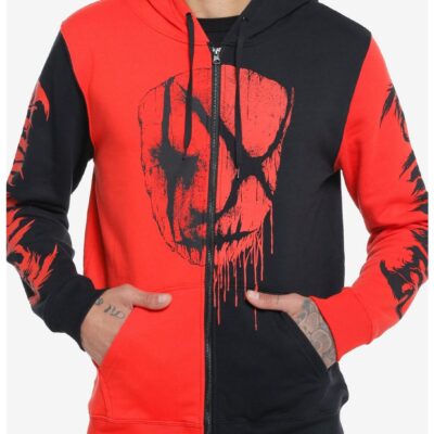 Ice Nine Kills Mask Split Red & Black Hoodie